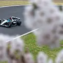 SUZUKA, JAPAN - APRIL 05: George Russell of Great Britain driving the (63) Mercedes AMG Petronas F1 Team W15 on track during practice ahead of the F1 Grand Prix of Japan at Suzuka International Racing Course on April 05, 2024 in Suzuka, Japan. (Photo by Clive Rose - Formula 1/Formula 1 via Getty Images)