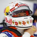 SUZUKA, JAPAN - APRIL 05: Yuki Tsunoda of Japan and Visa Cash App RB prepares to drive in the garage during practice ahead of the F1 Grand Prix of Japan at Suzuka International Racing Course on April 05, 2024 in Suzuka, Japan. (Photo by Peter Fox/Getty Images)