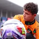 SUZUKA, JAPAN - APRIL 06: Third placed qualifier Lando Norris of Great Britain and McLaren looks on in parc ferme during qualifying ahead of the F1 Grand Prix of Japan at Suzuka International Racing Course on April 06, 2024 in Suzuka, Japan. (Photo by Bryn Lennon - Formula 1/Formula 1 via Getty Images)
