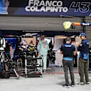 LAS VEGAS, NEVADA - NOVEMBER 23: Alexander Albon of Thailand and Williams looks on in the Pitlane prior to the F1 Grand Prix of Bahrain at Bahrain International Circuit on November 23, 2024 in Las Vegas, Nevada. (Photo by Mark Sutton - Formula 1/Formula 1 via Getty Images)