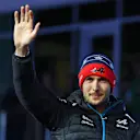 LAS VEGAS, NEVADA - NOVEMBER 23: Esteban Ocon of France and Alpine F1 waves to the crowd on the drivers parade  prior to the F1 Grand Prix of Las Vegas at Las Vegas Strip Circuit on November 23, 2024 in Las Vegas, Nevada. (Photo by Clive Rose - Formula 1/Formula 1 via Getty Images)