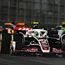 LAS VEGAS, NEVADA - NOVEMBER 23: Nico Hulkenberg of Germany driving the (27) Haas F1 VF-24 Ferrari on track during the F1 Grand Prix of Las Vegas at Las Vegas Strip Circuit on November 23, 2024 in Las Vegas, Nevada. (Photo by Rudy Carezzevoli/Getty Images)