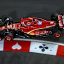 LAS VEGAS, NEVADA - NOVEMBER 21: Charles Leclerc of Monaco driving the (16) Ferrari SF-24 on track during practice ahead of the F1 Grand Prix of Las Vegas at Las Vegas Strip Circuit on November 21, 2024 in Las Vegas, Nevada. (Photo by Clive Rose - Formula 1/Formula 1 via Getty Images)