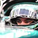 LAS VEGAS, NEVADA - NOVEMBER 21: Lance Stroll of Canada and Aston Martin F1 Team prepares to drive in the garage during practice ahead of the F1 Grand Prix of Las Vegas at Las Vegas Strip Circuit on November 21, 2024 in Las Vegas, Nevada. (Photo by Mark Sutton - Formula 1/Formula 1 via Getty Images)