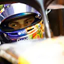 LAS VEGAS, NEVADA - NOVEMBER 21: Oscar Piastri of Australia and McLaren prepares to drive in the garage during practice ahead of the F1 Grand Prix of Las Vegas at Las Vegas Strip Circuit on November 21, 2024 in Las Vegas, Nevada. (Photo by Chris Graythen/Getty Images)