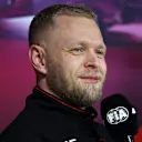 LAS VEGAS, NEVADA - NOVEMBER 20: Kevin Magnussen of Denmark and Haas F1 attends the Drivers Press Conference during previews ahead of the F1 Grand Prix of Las Vegas at Las Vegas Strip Circuit on November 20, 2024 in Las Vegas, Nevada. (Photo by Clive Rose/Getty Images)