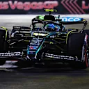 LAS VEGAS, NEVADA - NOVEMBER 22: Fernando Alonso of Spain driving the (14) Aston Martin AMR24 Mercedes on track during final practice ahead of the F1 Grand Prix of Las Vegas at Las Vegas Strip Circuit on November 22, 2024 in Las Vegas, Nevada. (Photo by Clive Rose - Formula 1/Formula 1 via Getty Images)
