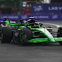 MEXICO CITY, MEXICO - OCTOBER 27: Zhou Guanyu of China driving the (24) Kick Sauber C44 Ferrari leads Esteban Ocon of France driving the (31) Alpine F1 A524 Renault on track during the F1 Grand Prix of Mexico at Autodromo Hermanos Rodriguez on October 27, 2024 in Mexico City, Mexico. (Photo by Rudy Carezzevoli/Getty Images)