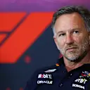 MEXICO CITY, MEXICO - OCTOBER 25: Oracle Red Bull Racing Team Principal Christian Horner attends the Team Principals Press Conference during practice ahead of the F1 Grand Prix of Mexico at Autodromo Hermanos Rodriguez on October 25, 2024 in Mexico City, Mexico. (Photo by Bryn Lennon/Getty Images)