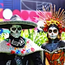 Day of the Dead performers bring colour and energy to the circuit celebrations