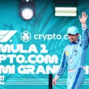 MIAMI, FLORIDA - MAY 05: Third placed Charles Leclerc of Monaco and Ferrari celebrates on the podium after the F1 Grand Prix of Miami at Miami International Autodrome on May 05, 2024 in Miami, Florida. (Photo by Jared C. Tilton - Formula 1/Formula 1 via Getty Images)