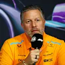 MIAMI, FLORIDA - MAY 03: McLaren Chief Executive Officer Zak Brown attends the Team Principals Press Conference after practice ahead of the F1 Grand Prix of Miami at Miami International Autodrome on May 03, 2024 in Miami, Florida. (Photo by Clive Rose/Getty Images)