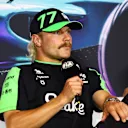 MIAMI, FLORIDA - MAY 02: Valtteri Bottas of Finland and Stake F1 Team Kick Sauber attends the Drivers Press Conference during previews ahead of the F1 Grand Prix of Miami at Miami International Autodrome on May 02, 2024 in Miami, Florida. (Photo by Clive Rose/Getty Images)