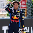 MONTE-CARLO, MONACO - MAY 26: Sergio Perez of Mexico and Oracle Red Bull Racing looks on after crashing at the start during the F1 Grand Prix of Monaco at Circuit de Monaco on May 26, 2024 in Monte-Carlo, Monaco. (Photo by Clive Rose/Getty Images)