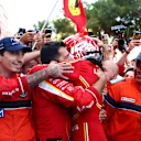 MONTE-CARLO, MONACO - MAY 26: Race winner Charles Leclerc of Monaco and Ferrari celebrates in parc ferme during the F1 Grand Prix of Monaco at Circuit de Monaco on May 26, 2024 in Monte-Carlo, Monaco. (Photo by Bryn Lennon - Formula 1/Formula 1 via Getty Images)