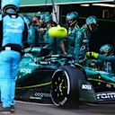 MONTE-CARLO, MONACO - MAY 26: Lance Stroll of Canada driving the (18) Aston Martin AMR24 Mercedes makes a pitstop during the F1 Grand Prix of Monaco at Circuit de Monaco on May 26, 2024 in Monte-Carlo, Monaco. (Photo by Bryn Lennon - Formula 1/Formula 1 via Getty Images)