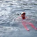 MONTE-CARLO, MONACO - MAY 26: Race winner Charles Leclerc of Monaco and Ferrari celebrates by jumping in the harbour after the F1 Grand Prix of Monaco at Circuit de Monaco on May 26, 2024 in Monte-Carlo, Monaco. (Photo by Peter Fox - Formula 1/Formula 1 via Getty Images)