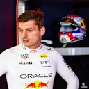 MONTE-CARLO, MONACO - MAY 25: Max Verstappen of the Netherlands and Oracle Red Bull Racing looks on in the garage during qualifying ahead of the F1 Grand Prix of Monaco at Circuit de Monaco on May 25, 2024 in Monte-Carlo, Monaco. (Photo by Mark Thompson/Getty Images)