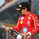 ZANDVOORT, NETHERLANDS - AUGUST 25: Third placed Charles Leclerc of Monaco driving the (16) Ferrari SF-24 celebrates in parc ferme after the F1 Grand Prix of Netherlands at Circuit Zandvoort on August 25, 2024 in Zandvoort, Netherlands.  (Photo by Bryn Lennon - Formula 1/Formula 1 via Getty Images)