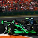 ZANDVOORT, NETHERLANDS - AUGUST 23: Valtteri Bottas of Finland driving the (77) Kick Sauber C44 Ferrari leads Fernando Alonso of Spain driving the (14) Aston Martin AMR24 Mercedes during practice ahead of the F1 Grand Prix of Netherlands at Circuit Zandvoort on August 23, 2024 in Zandvoort, Netherlands. (Photo by Bryn Lennon - Formula 1/Formula 1 via Getty Images)