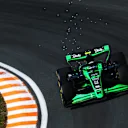 ZANDVOORT, NETHERLANDS - AUGUST 23: Sparks fly behind Zhou Guanyu of China driving the (24) Kick Sauber C44 Ferrari on track during practice ahead of the F1 Grand Prix of Netherlands at Circuit Zandvoort on August 23, 2024 in Zandvoort, Netherlands. (Photo by Clive Rose/Getty Images)