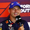 ZANDVOORT, NETHERLANDS - AUGUST 22: Max Verstappen of the Netherlands and Oracle Red Bull Racing attends the Drivers Press Conference during previews ahead of the F1 Grand Prix of Netherlands at Circuit Zandvoort on August 22, 2024 in Zandvoort, Netherlands. (Photo by Clive Rose/Getty Images)