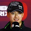 ZANDVOORT, NETHERLANDS - AUGUST 22: Zhou Guanyu of China and Stake F1 Team Kick Sauber attends the Drivers Press Conference during previews ahead of the F1 Grand Prix of Netherlands at Circuit Zandvoort on August 22, 2024 in Zandvoort, Netherlands. (Photo by Clive Rose/Getty Images)