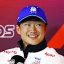 ZANDVOORT, NETHERLANDS - AUGUST 22: Yuki Tsunoda of Japan and Visa Cash App RB attends the Drivers Press Conference during previews ahead of the F1 Grand Prix of Netherlands at Circuit Zandvoort on August 22, 2024 in Zandvoort, Netherlands. (Photo by Clive Rose/Getty Images)