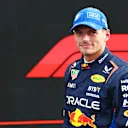 ZANDVOORT, NETHERLANDS - AUGUST 24: Second placed qualifier Max Verstappen of the Netherlands and Oracle Red Bull Racing looks on in parc ferme after qualifying ahead of the F1 Grand Prix of Netherlands at Circuit Zandvoort on August 24, 2024 in Zandvoort, Netherlands. (Photo by Mark Thompson/Getty Images)