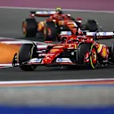 LUSAIL CITY, QATAR - DECEMBER 01: Charles Leclerc of Monaco driving the (16) Ferrari SF-24 leads Carlos Sainz of Spain driving (55) the Ferrari SF-24 on track during the F1 Grand Prix of Qatar at Lusail International Circuit on December 01, 2024 in Lusail City, Qatar. (Photo by Mark Thompson/Getty Images)