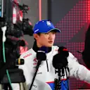 LUSAIL CITY, QATAR - DECEMBER 01: Yuki Tsunoda of Japan and Visa Cash App RB talks to the press during the F1 Grand Prix of Qatar at Lusail International Circuit on December 01, 2024 in Lusail City, Qatar. (Photo by Peter Fox/Getty Images)