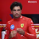 LUSAIL CITY, QATAR - NOVEMBER 29: Carlos Sainz of Spain and Ferrari prepares to drive in the garage during Sprint Qualifying ahead of the F1 Grand Prix of Qatar at Lusail International Circuit on November 29, 2024 in Lusail City, Qatar. (Photo by Bryn Lennon - Formula 1/Formula 1 via Getty Images)