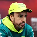 LUSAIL CITY, QATAR - NOVEMBER 28: Fernando Alonso of Spain and Aston Martin F1 Team attends the Drivers Press Conference during previews ahead of the F1 Grand Prix of Qatar at Lusail International Circuit on November 28, 2024 in Lusail City, Qatar. (Photo by Bryn Lennon/Getty Images)
