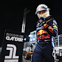 LUSAIL CITY, QATAR - NOVEMBER 30: Pole position qualifier Max Verstappen of the Netherlands and Oracle Red Bull Racing celebrates in parc ferme during qualifying ahead of the F1 Grand Prix of Qatar at Lusail International Circuit on November 30, 2024 in Lusail City, Qatar. (Photo by Bryn Lennon - Formula 1/Formula 1 via Getty Images)