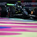 JEDDAH, SAUDI ARABIA - MARCH 07: Fernando Alonso of Spain driving the (14) Aston Martin AMR24 Mercedes on track during practice ahead of the F1 Grand Prix of Saudi Arabia at Jeddah Corniche Circuit on March 07, 2024 in Jeddah, Saudi Arabia. (Photo by Clive Rose/Getty Images)