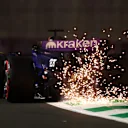 JEDDAH, SAUDI ARABIA - MARCH 07: Sparks fly from the car of Alexander Albon of Thailand driving the (23) Williams FW46 Mercedes during practice ahead of the F1 Grand Prix of Saudi Arabia at Jeddah Corniche Circuit on March 07, 2024 in Jeddah, Saudi Arabia. (Photo by Bryn Lennon - Formula 1/Formula 1 via Getty Images)