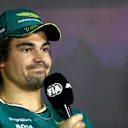 JEDDAH, SAUDI ARABIA - MARCH 06: Lance Stroll of Canada and Aston Martin F1 Team attends the Drivers Press Conference during previews ahead of the F1 Grand Prix of Saudi Arabia at Jeddah Corniche Circuit on March 06, 2024 in Jeddah, Saudi Arabia. (Photo by Peter Fox/Getty Images)