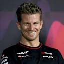 JEDDAH, SAUDI ARABIA - MARCH 06: Nico Hulkenberg of Germany and Haas F1 attends the Drivers Press Conference during previews ahead of the F1 Grand Prix of Saudi Arabia at Jeddah Corniche Circuit on March 06, 2024 in Jeddah, Saudi Arabia. (Photo by Peter Fox/Getty Images)