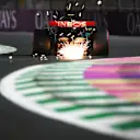 JEDDAH, SAUDI ARABIA - MARCH 08: Sparks fly behind Lewis Hamilton of Great Britain driving the (44) Mercedes AMG Petronas F1 Team W15 on track during qualifying ahead of the F1 Grand Prix of Saudi Arabia at Jeddah Corniche Circuit on March 08, 2024 in Jeddah, Saudi Arabia. (Photo by Clive Mason/Getty Images)