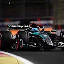 JEDDAH, SAUDI ARABIA - MARCH 08: George Russell of Great Britain driving the (63) Mercedes AMG Petronas F1 Team W15 on track during qualifying ahead of the F1 Grand Prix of Saudi Arabia at Jeddah Corniche Circuit on March 08, 2024 in Jeddah, Saudi Arabia. (Photo by Clive Mason/Getty Images)