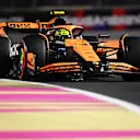 JEDDAH, SAUDI ARABIA - MARCH 08: Lando Norris of Great Britain driving the (4) McLaren MCL38 Mercedes on track during qualifying ahead of the F1 Grand Prix of Saudi Arabia at Jeddah Corniche Circuit on March 08, 2024 in Jeddah, Saudi Arabia. (Photo by Clive Mason/Getty Images)