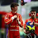 JEDDAH, SAUDI ARABIA - MARCH 08: 11th placed qualifier Oliver Bearman of Great Britain and Ferrari walks in the Pitlane during qualifying ahead of the F1 Grand Prix of Saudi Arabia at Jeddah Corniche Circuit on March 08, 2024 in Jeddah, Saudi Arabia. (Photo by Bryn Lennon - Formula 1/Formula 1 via Getty Images)