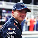 JEDDAH, SAUDI ARABIA - MARCH 08: Pole position qualifier Max Verstappen of the Netherlands and Oracle Red Bull Racing looks on in parc ferme during qualifying ahead of the F1 Grand Prix of Saudi Arabia at Jeddah Corniche Circuit on March 08, 2024 in Jeddah, Saudi Arabia. (Photo by Mark Thompson/Getty Images)