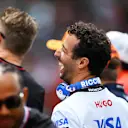 BARCELONA, SPAIN - JUNE 23: Daniel Ricciardo of Australia and Visa Cash App RB looks on from the drivers parade prior to the F1 Grand Prix of Spain at Circuit de Barcelona-Catalunya on June 23, 2024 in Barcelona, Spain. (Photo by Rudy Carezzevoli/Getty Images)