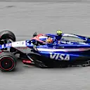 BARCELONA, SPAIN - JUNE 23: Yuki Tsunoda of Japan driving the (22) Visa Cash App RB VCARB 01 on track during the F1 Grand Prix of Spain at Circuit de Barcelona-Catalunya on June 23, 2024 in Barcelona, Spain. (Photo by James Sutton - Formula 1/Formula 1 via Getty Images)