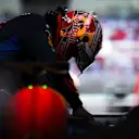 BARCELONA, SPAIN - JUNE 21: Max Verstappen of the Netherlands and Oracle Red Bull Racing prepares to drive in the garage during practice ahead of the F1 Grand Prix of Spain at Circuit de Barcelona-Catalunya on June 21, 2024 in Barcelona, Spain. (Photo by Rudy Carezzevoli/Getty Images)