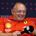BARCELONA, SPAIN - JUNE 21: Ferrari Team Principal Frederic Vasseur talks in the Team Principals Press Conference during practice ahead of the F1 Grand Prix of Spain at Circuit de Barcelona-Catalunya on June 21, 2024 in Barcelona, Spain. (Photo by Clive Rose/Getty Images)