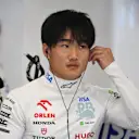 BARCELONA, SPAIN - JUNE 21: Yuki Tsunoda of Japan and Visa Cash App RB prepares to drive in the garage during practice ahead of the F1 Grand Prix of Spain at Circuit de Barcelona-Catalunya on June 21, 2024 in Barcelona, Spain. (Photo by Mark Sutton - Formula 1/Formula 1 via Getty Images)