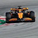 BARCELONA, SPAIN - JUNE 21: Oscar Piastri of Australia driving the (81) McLaren MCL38 Mercedes on track during practice ahead of the F1 Grand Prix of Spain at Circuit de Barcelona-Catalunya on June 21, 2024 in Barcelona, Spain. (Photo by Peter Fox/Getty Images)