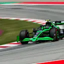 BARCELONA, SPAIN - JUNE 22: Zhou Guanyu of Stake F1 Kick Sauber and China  during qualifying ahead of the F1 Grand Prix of Spain at Circuit de Barcelona-Catalunya on June 22, 2024 in Barcelona, Spain. (Photo by Peter Fox/Getty Images)
